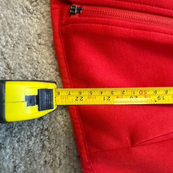 Puma X Ferrari M zip up neoprene like feel Women's Bold Red Bomber Jacket EUC - Picture 11 of 15